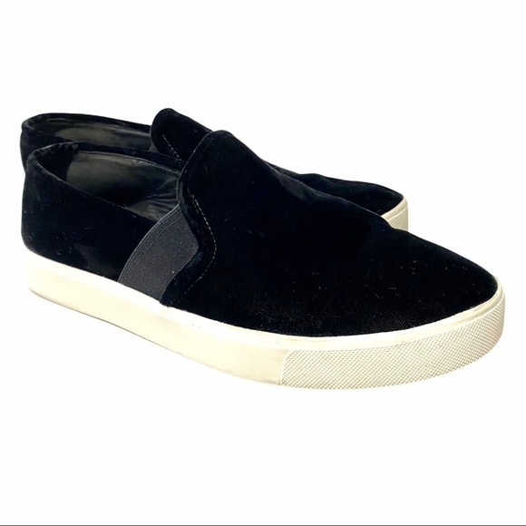 VINCE Black Velvet Platform Fashion Sneakers 7 - Picture 2 of 11